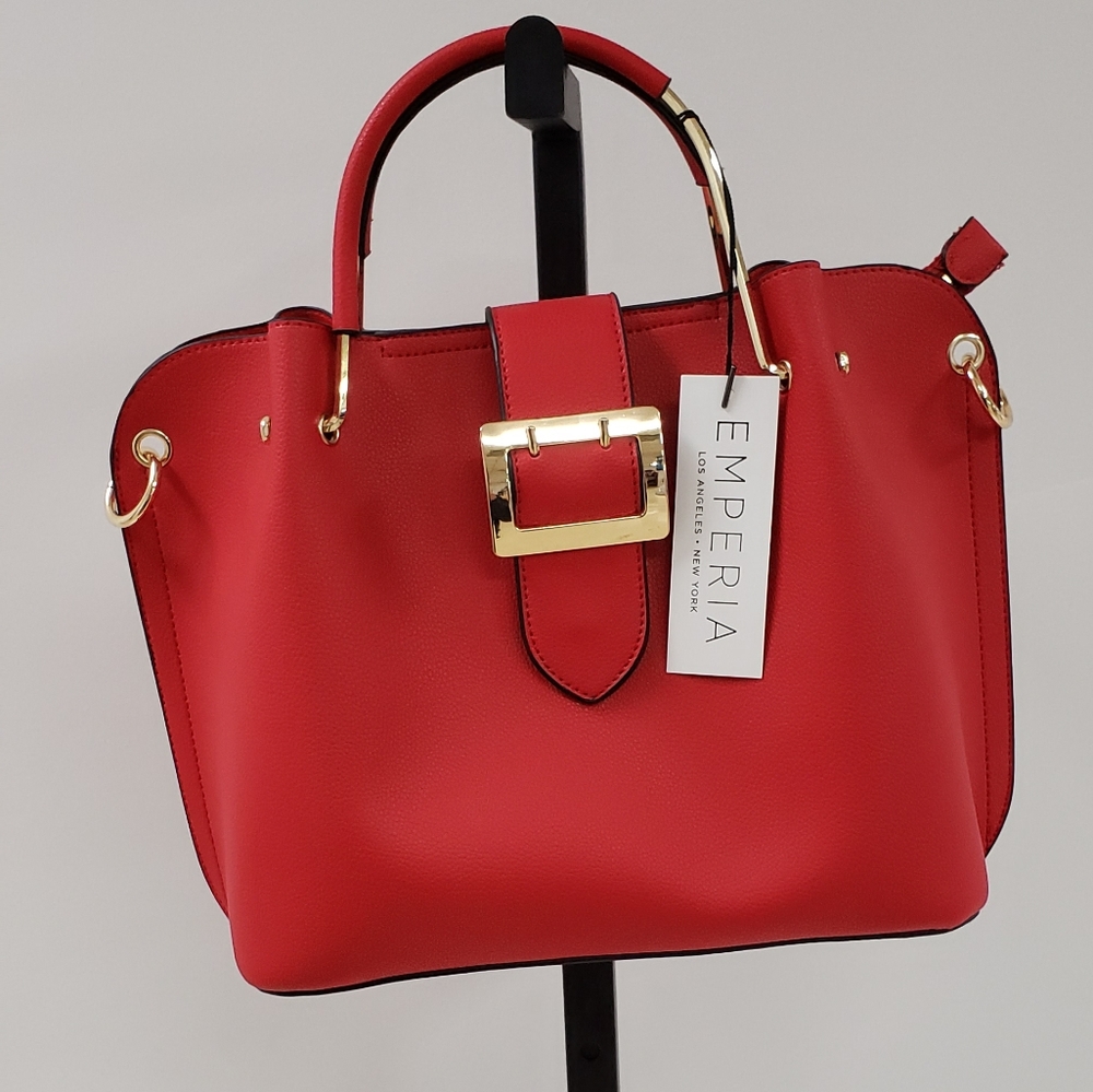 Red hand bag
